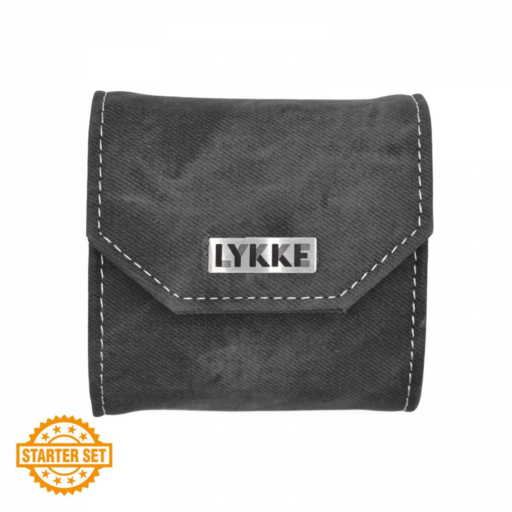 LYKKE Colour 9cm (3.5") Interchangeable Needle Starter Set - Grey Denim Case - The Needle Store