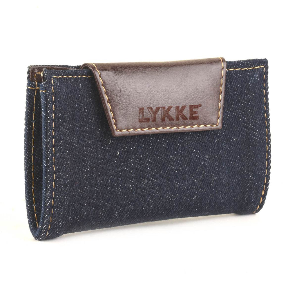 LYKKE Weekender - Denim & Vegan Small Leather Travel Needle Case - The Needle Store