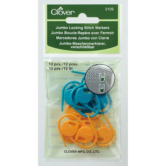 Clover Locking Stitch Markers With Clip
